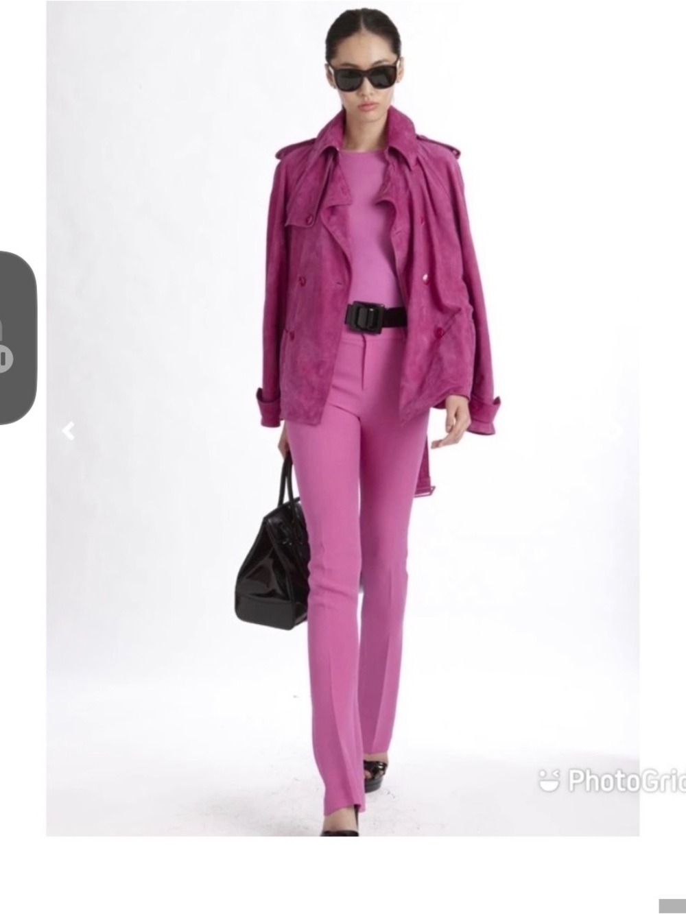 Ralph Lauren Purple Label Fuchsia Pink Jacket & Straight-Leg Set